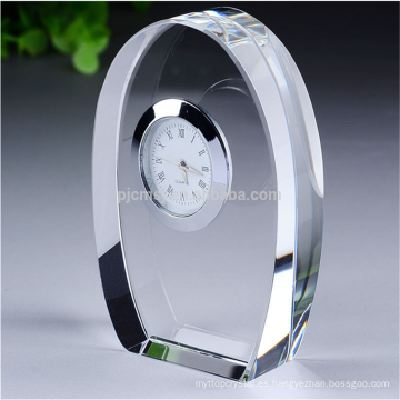 recuerdos de reloj de mesa de trofeo de reloj de cristal personalizado